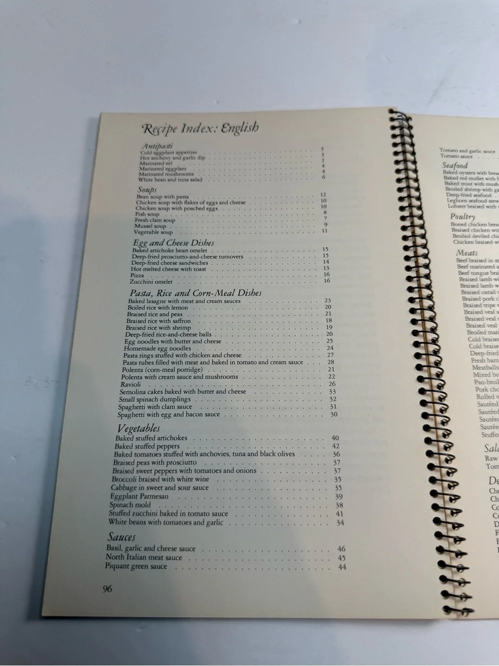 Recipes: Italy Cooking Foods of the World Time Life Books 1968 Spiral